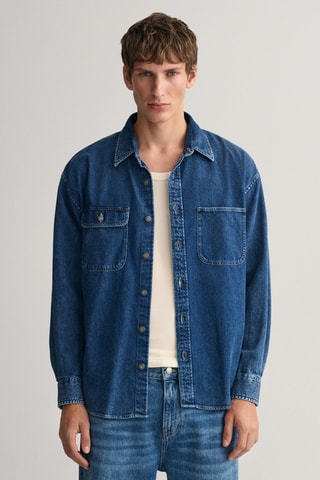 Camicia in jeans - Blu scuro