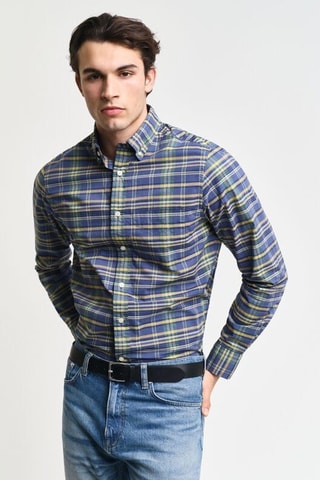Camicia in cotone bio - Cobalto