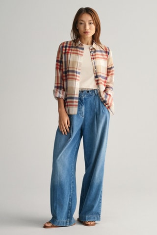 Camicia regular in seta - Beige