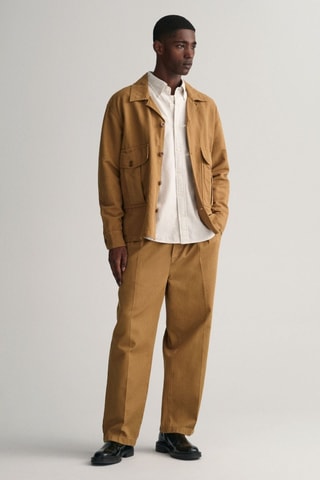 Camicia relaxed in cotone bio - Ecrù