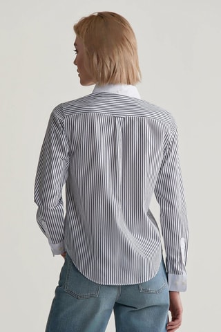 Chemise regular - Blanc et bleu marine