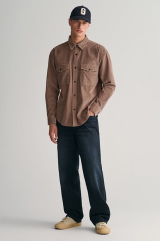 Sovracamicia in velluto - Marrone