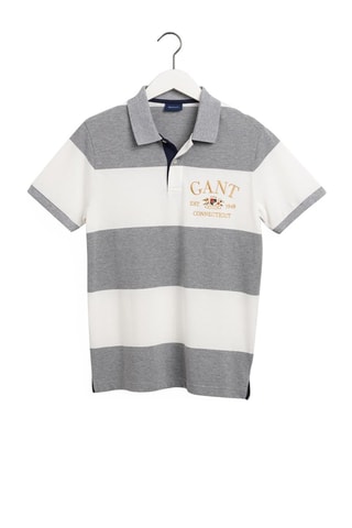 Polo - Grigio melange e bianco