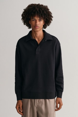 Polo relaxed in cotone bio - Nero
