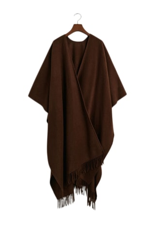 Poncho in lana - Marrone
