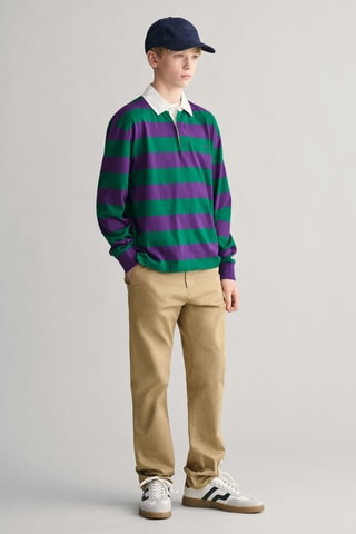 Polo relaxed - Verde e viola