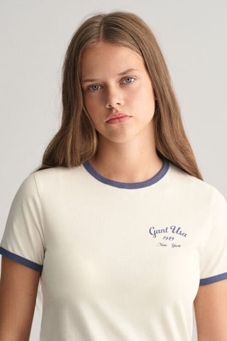 T-shirt slim - Crema