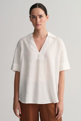 Blusa in lino - Bianco