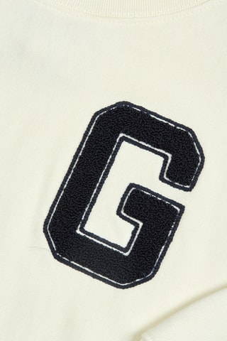 Felpa relaxed in cotone bio - Crema