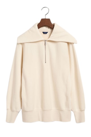 Felpa relaxed in cotone bio - Crema