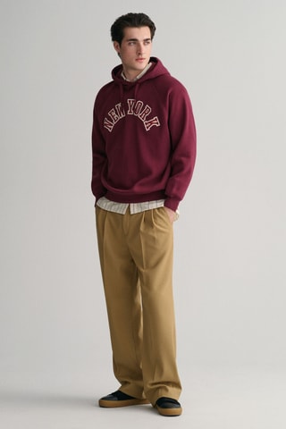 Felpa oversize con cappuccio - Bordeaux