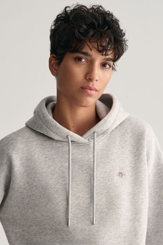 Felpa relaxed con cappuccio - Grigio chiaro