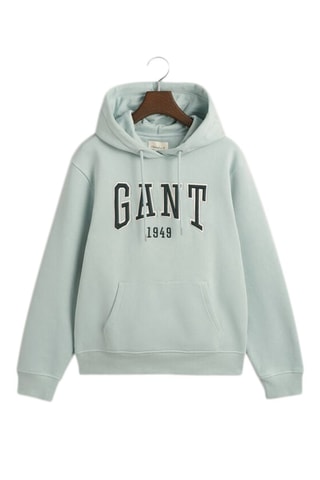 Felpa relaxed con cappuccio - Turchese