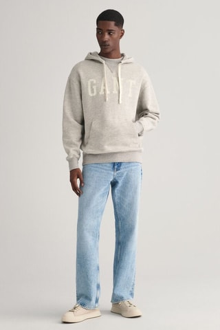 Felpa oversize con cappuccio - Grigio