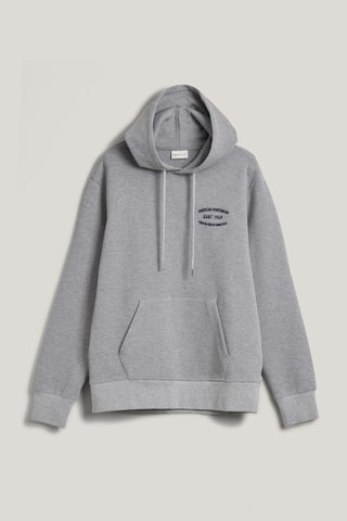 Felpa con cappuccio - Grigio melange