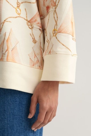 Felpa con cappuccio - Ecrù e salmone