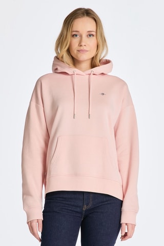 Felpa oversize con cappuccio - Rosa chiaro