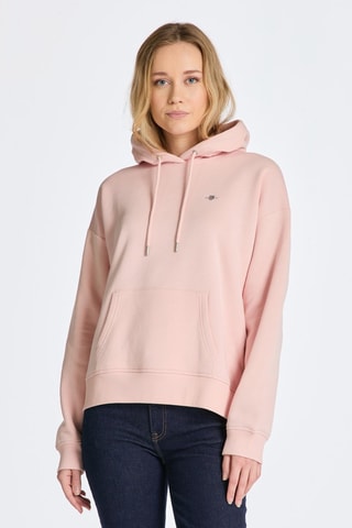 Felpa oversize con cappuccio - Rosa chiaro