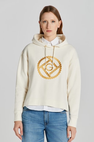 Felpa con cappuccio - Crema