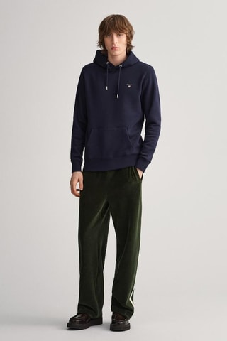 Felpa regular con cappuccio - Navy