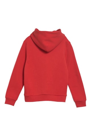 Felpa regular con cappuccio - Rosso