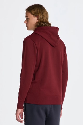 Felpa regular con cappuccio - Bordeaux