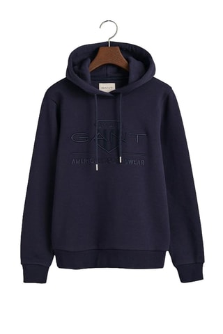 Felpa regular con cappuccio - Navy