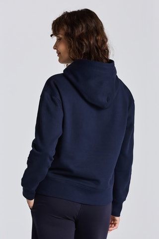 Felpa relaxed con cappuccio - Navy