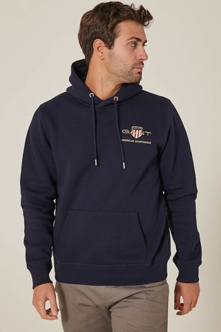 Felpa con cappuccio - Blu notte