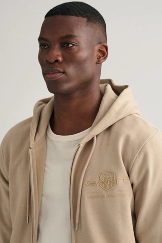 Felpa con cappuccio - Beige