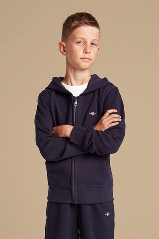 Felpa regular con cappuccio - Navy