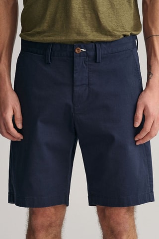 Shorts slim in cotone bio - Navy