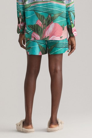 Shorts in seta - Verde acqua e blu