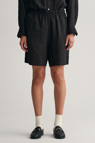 Shorts relaxed in lino - Nero