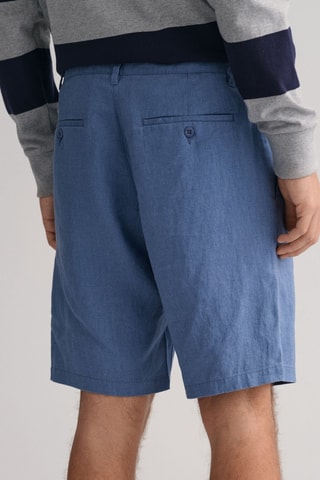 Bermuda in lino - Cobalto