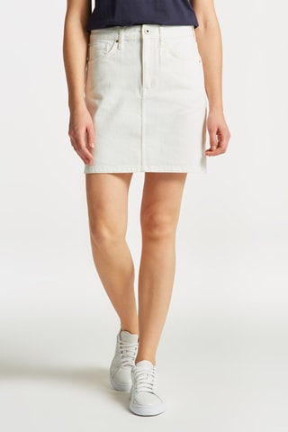 Gonna taglio dritto in jeans - Bianco