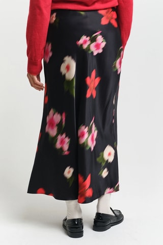 Gonna a trapezio longuette  - Nero