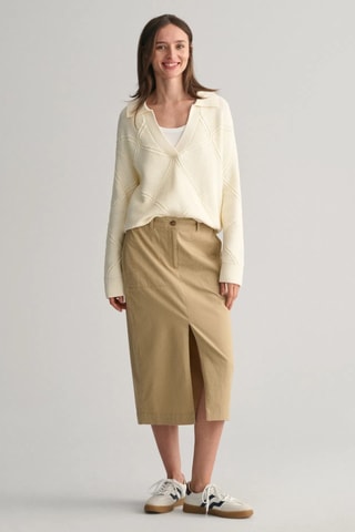 Gonna taglio dritto - Beige