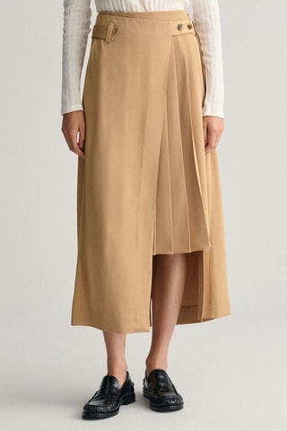 Gonna effetto trompe-l’œil - Marrone