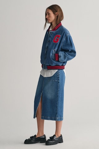 Gonna lunga in jeans - Blu scuro