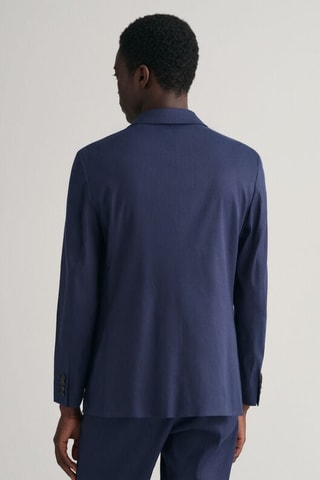 Blazer slim in lino - Blu chiaro