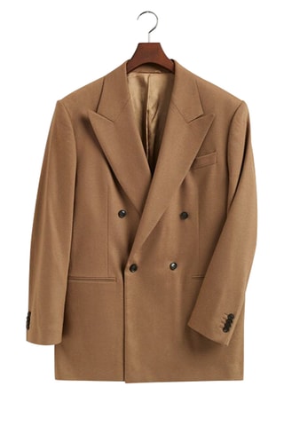 Blazer oversize in lana - Marrone chiaro