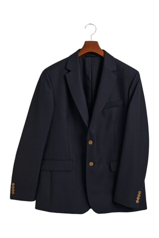 Blazer slim in lana - Navy