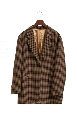 Blazer oversize in lana - Beige