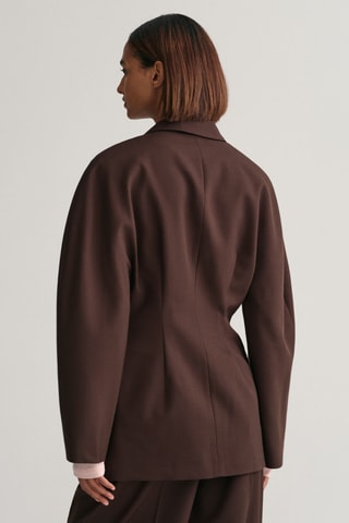 Blazer regular in lana - Marrone