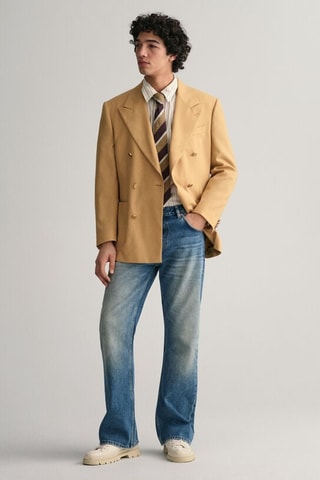 Blazer relaxed in lana - Beige