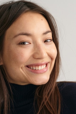 Maglia regular in lana d’agnello - Navy