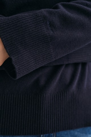 Maglia regular in lana d’agnello - Navy