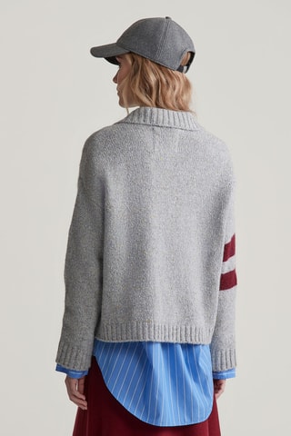 Maglia oversize in lana e alpaca - Grigio