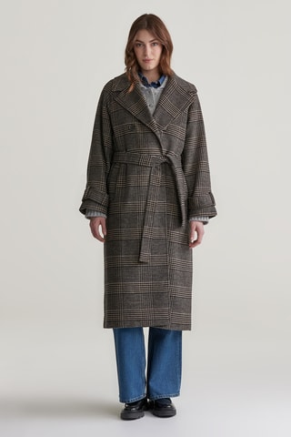 Trench in lana e cashmere - Marrone e beige